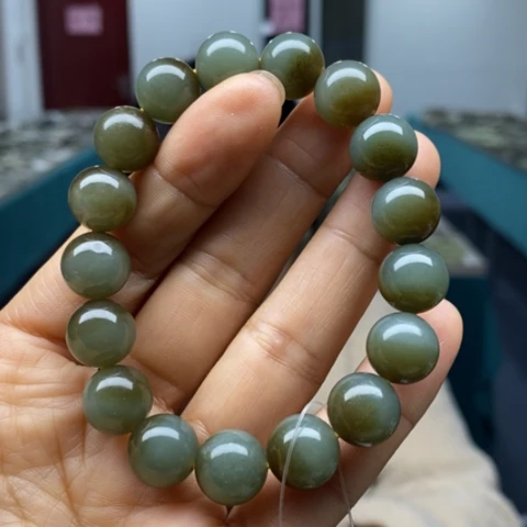 和田玉未镶嵌手链聚宝盆112