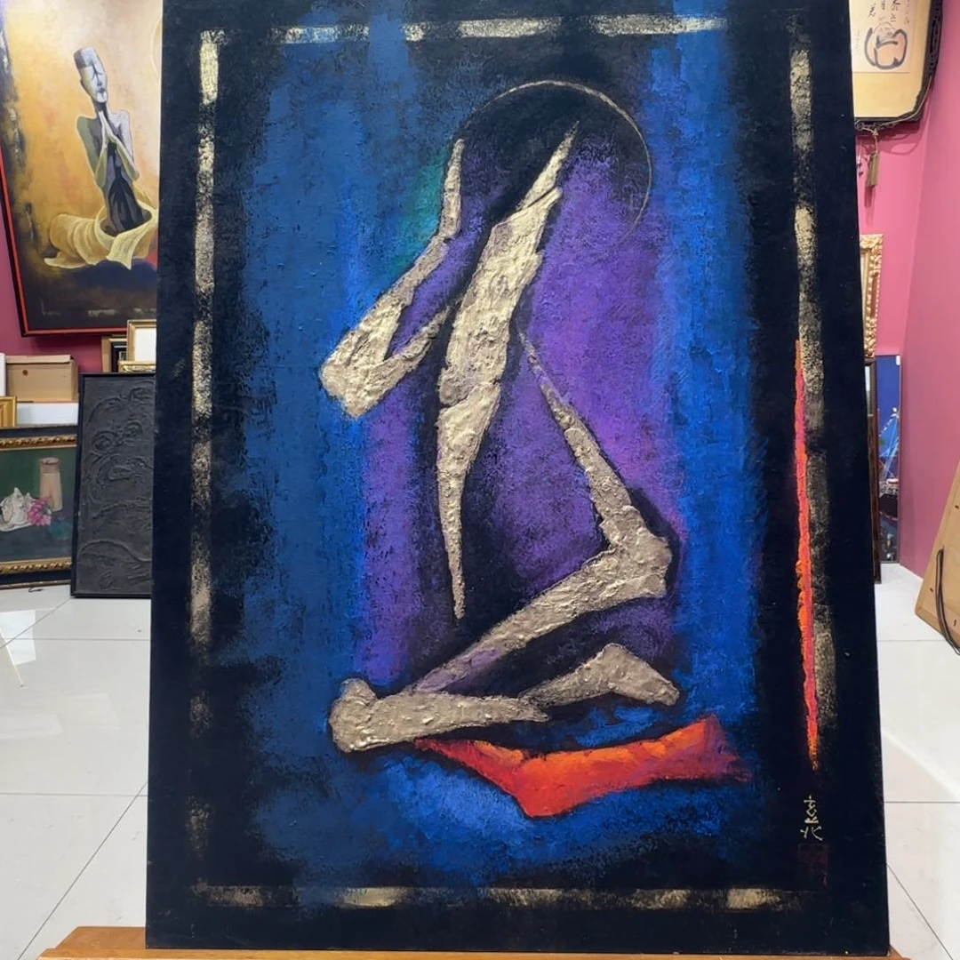 斜***客油画716手绘作品欣赏
