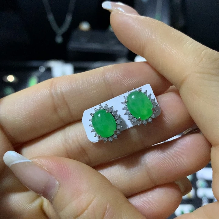 翡翠银S925镶嵌戒指