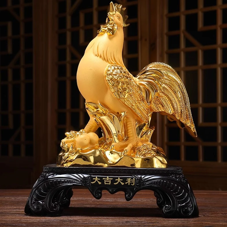 顺丰包邮金鸡摆件招财生肖公鸡现代家居玄关装饰办公室工艺品摆设