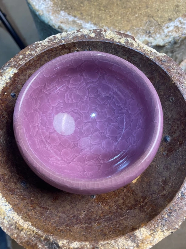 【闪购商品】紫罗兰冰裂纹主人杯