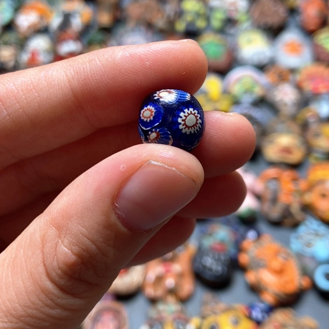 玻璃颈饰古法珠子