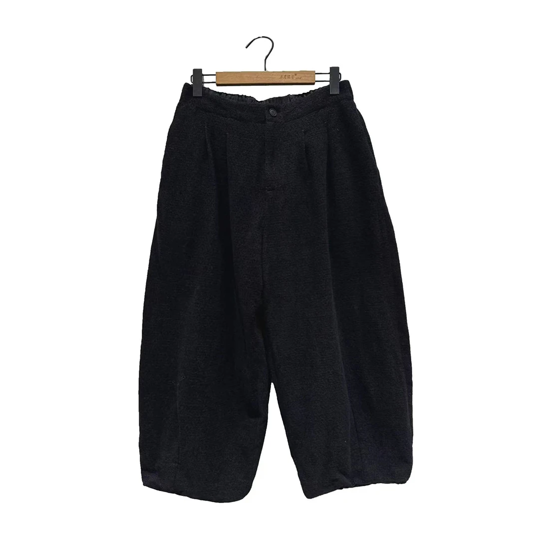 左岸迷香 Z25FW3014-1 布衣分享羊毛混纺休闲裤 原创秋冬复古长裤