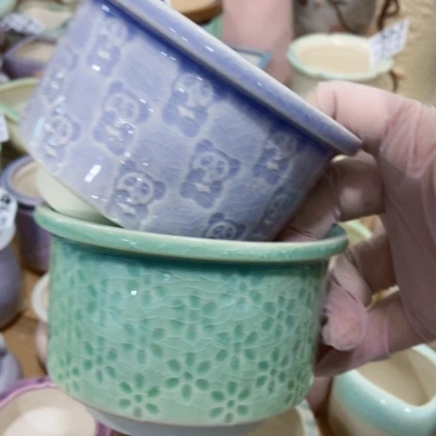 红陶陶瓷多肉花盆