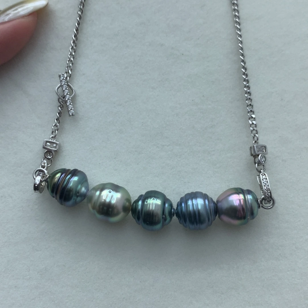 裸珠银S925镶嵌海水珍珠