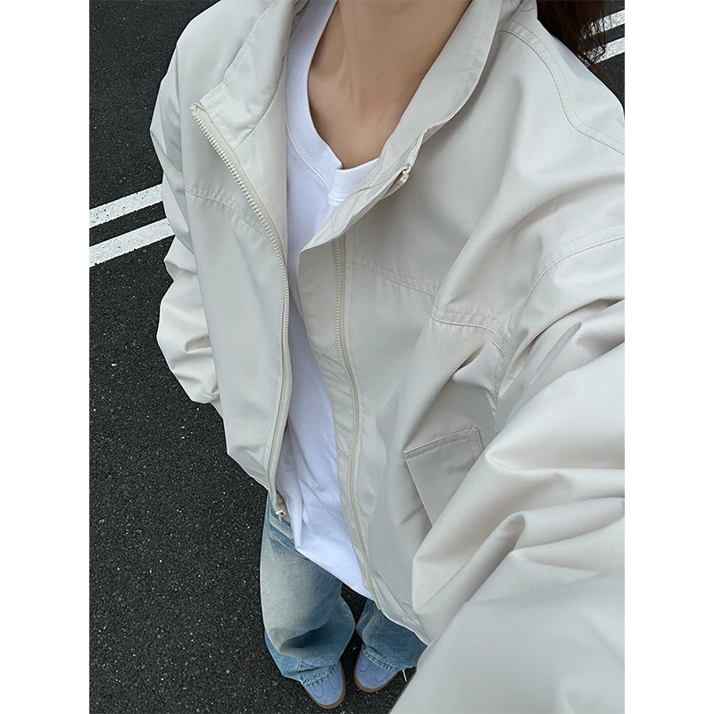 cleanfit短款工装外套男秋季美式三防立领飞行夹克高级感情侣上衣