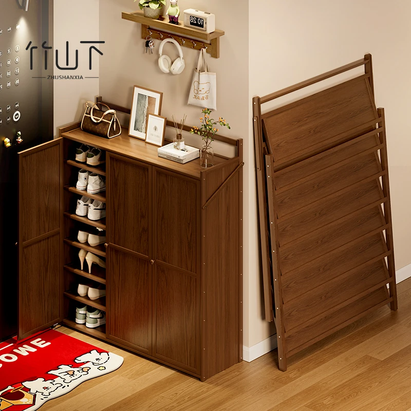 免安装入户门口鞋柜家用玄关客厅可折叠大容量防尘简约置物收纳柜