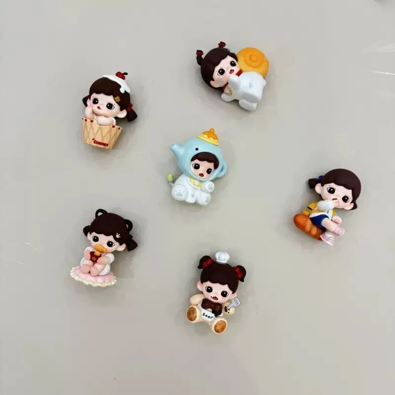 【九宫格】妹宝烘焙店系列二创改娃 可爱PVC车载潮玩摆件对对碰