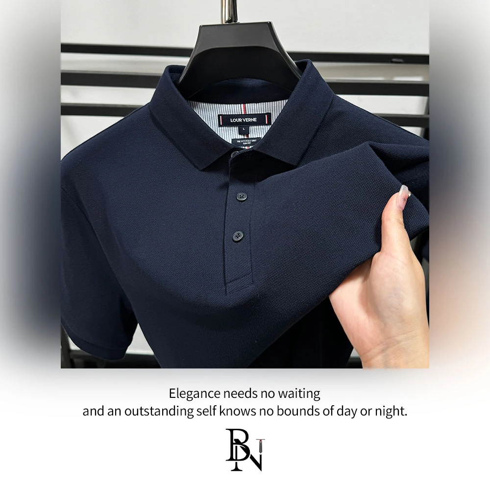 BOY NORMAN高端男士短袖polo衫夏季100%纯棉休闲简约翻领t恤上衣
