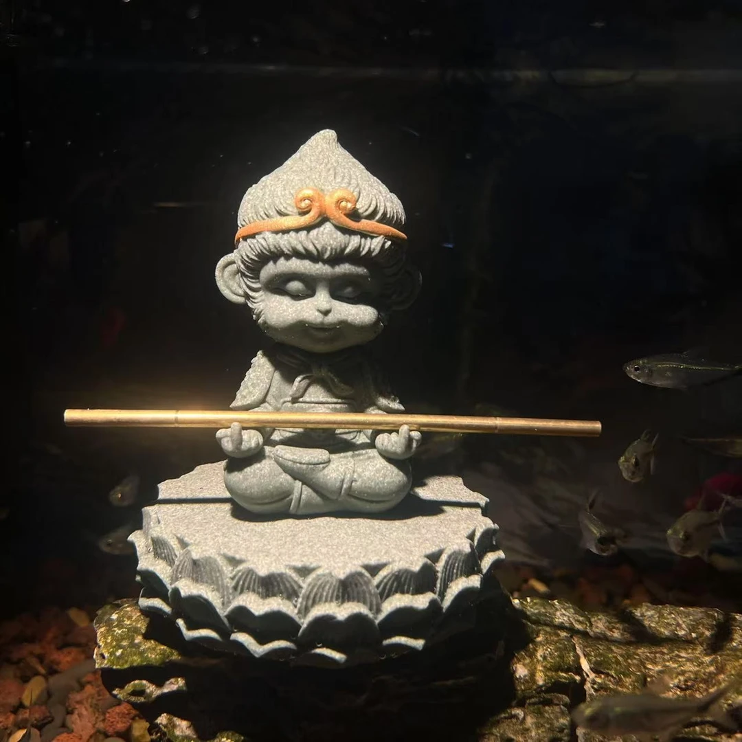 鱼缸造景 孙悟空同款 茶宠摆件叛逆悟空斗战圣佛大圣摆件禅意悟空