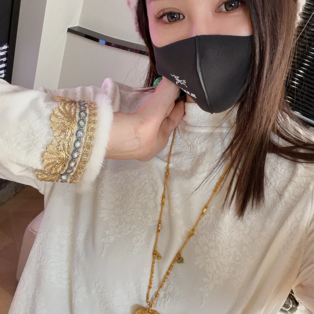 BJ·senior 新年快乐【手工雕刻】毛毛袖边国风搭子-004