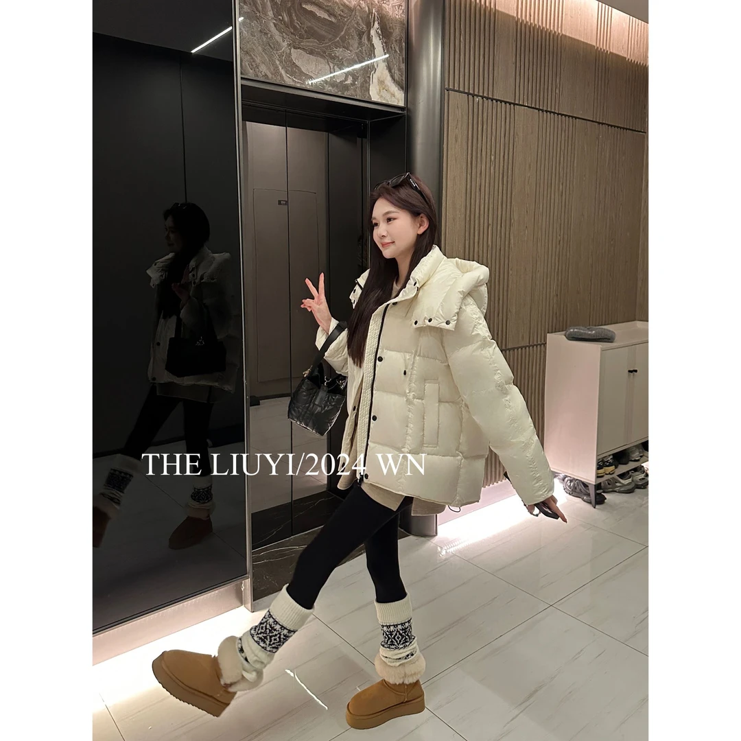 【LIUYI】保命小暖炉~90白鸭绒连帽羽绒服外套412212