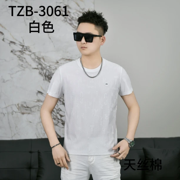 休闲提花圆领短袖3061