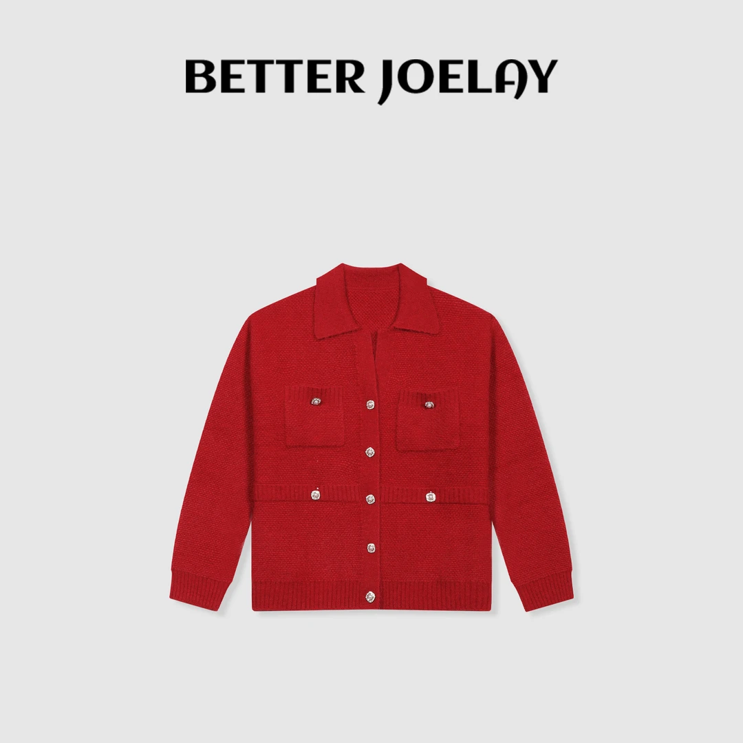BETTER JOELAY-【玫瑰月影】休闲时尚毛衣开衫百搭宽松洋气LL5298