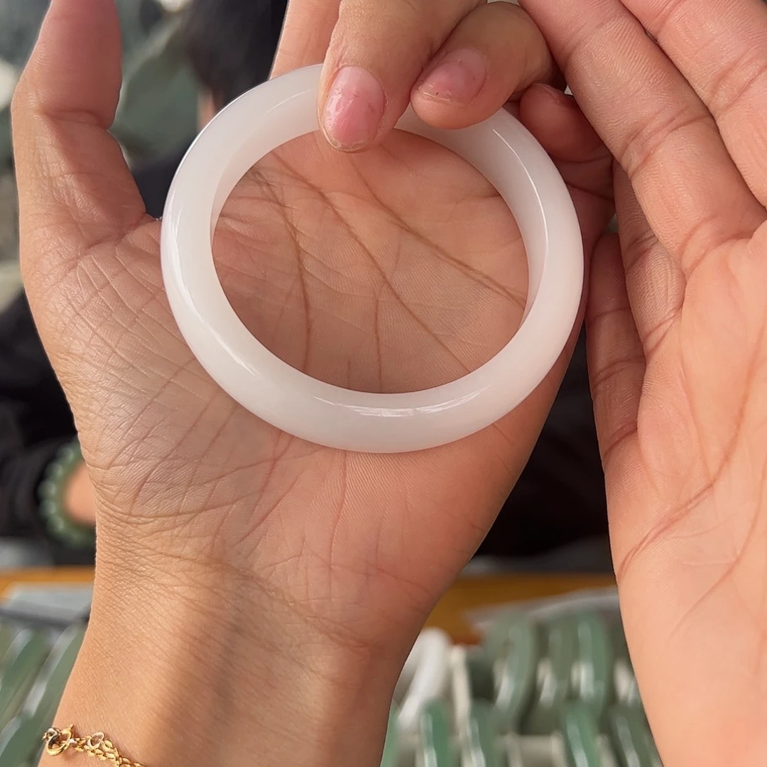 金丝玉白月光手镯