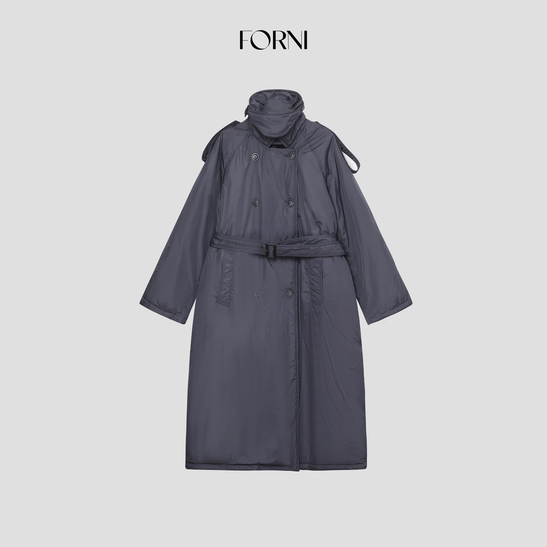 FORNI 行走的冬日暖炉 超大件裹感风衣羽绒衣