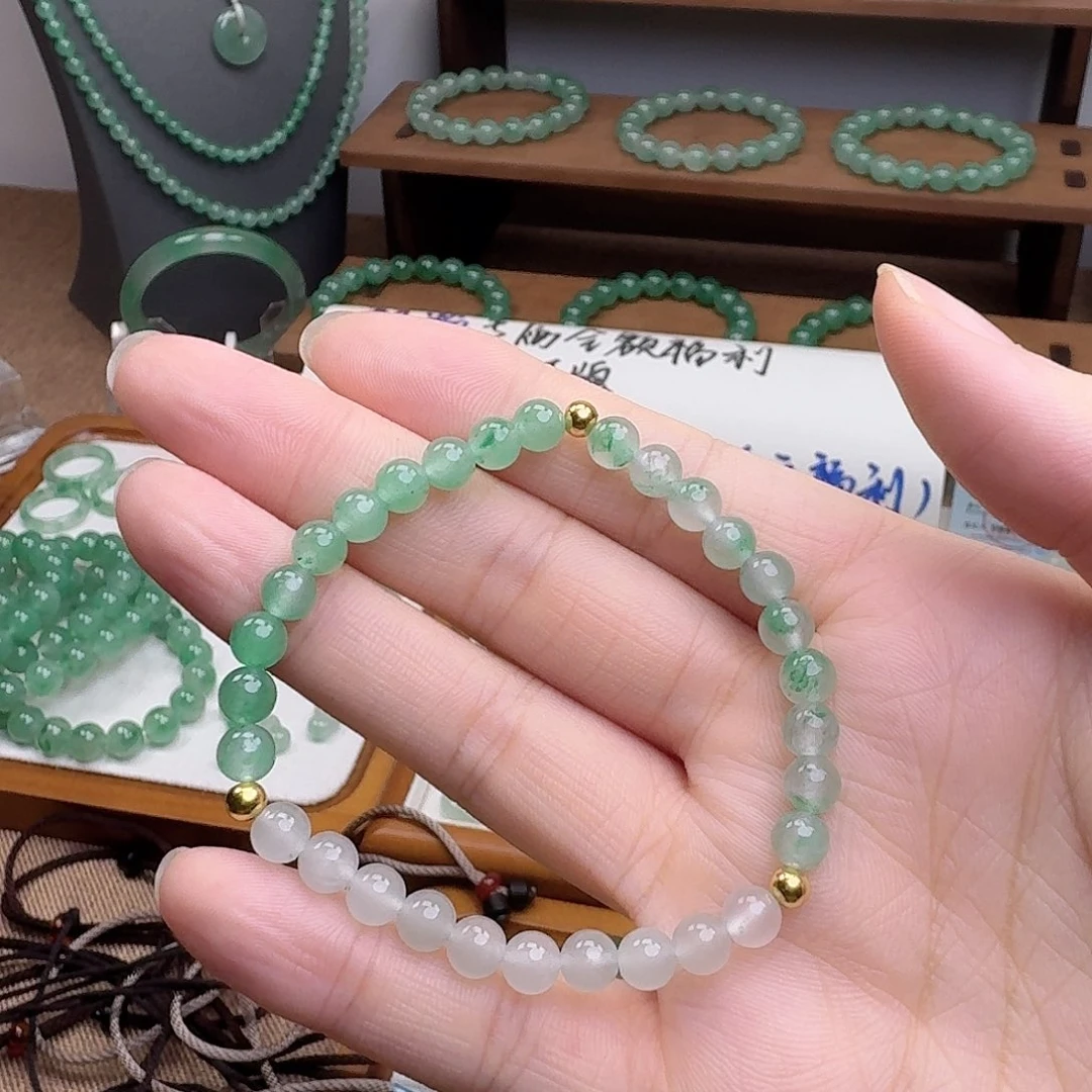 石英质玉未镶嵌手串天然非洲翠手串卡6mm