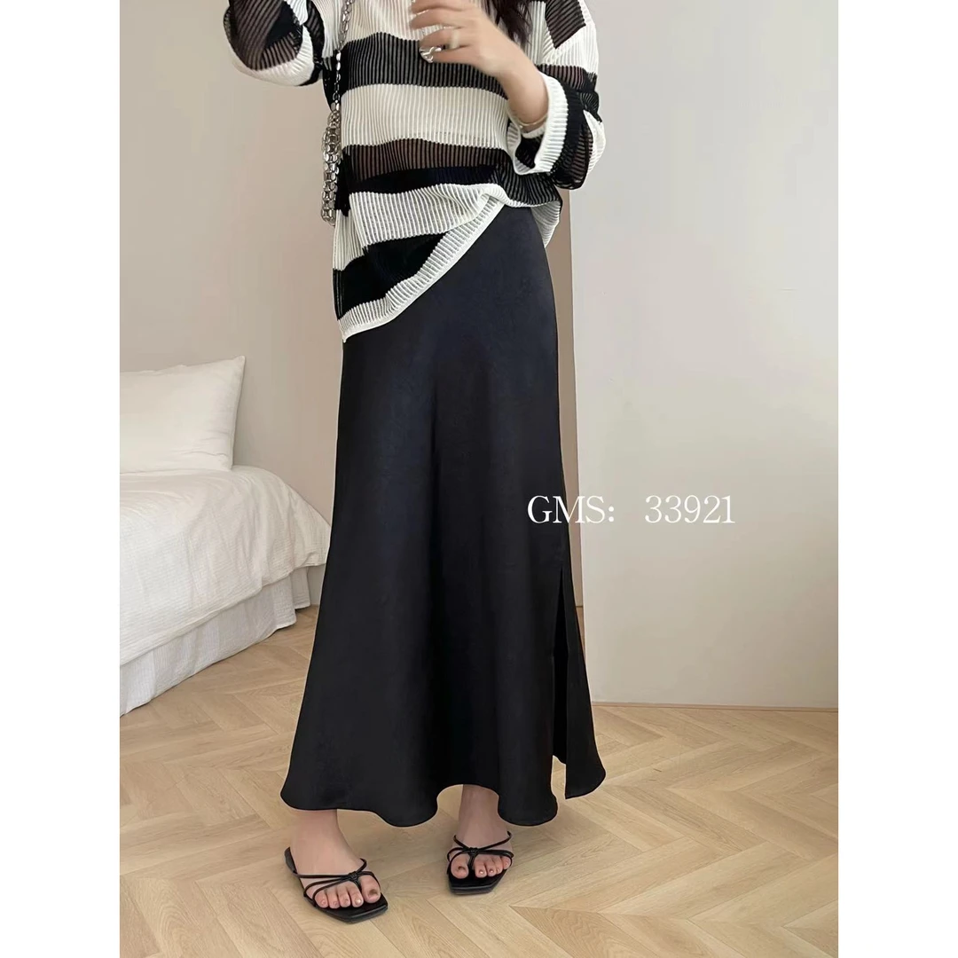33921黑色显瘦半身裙