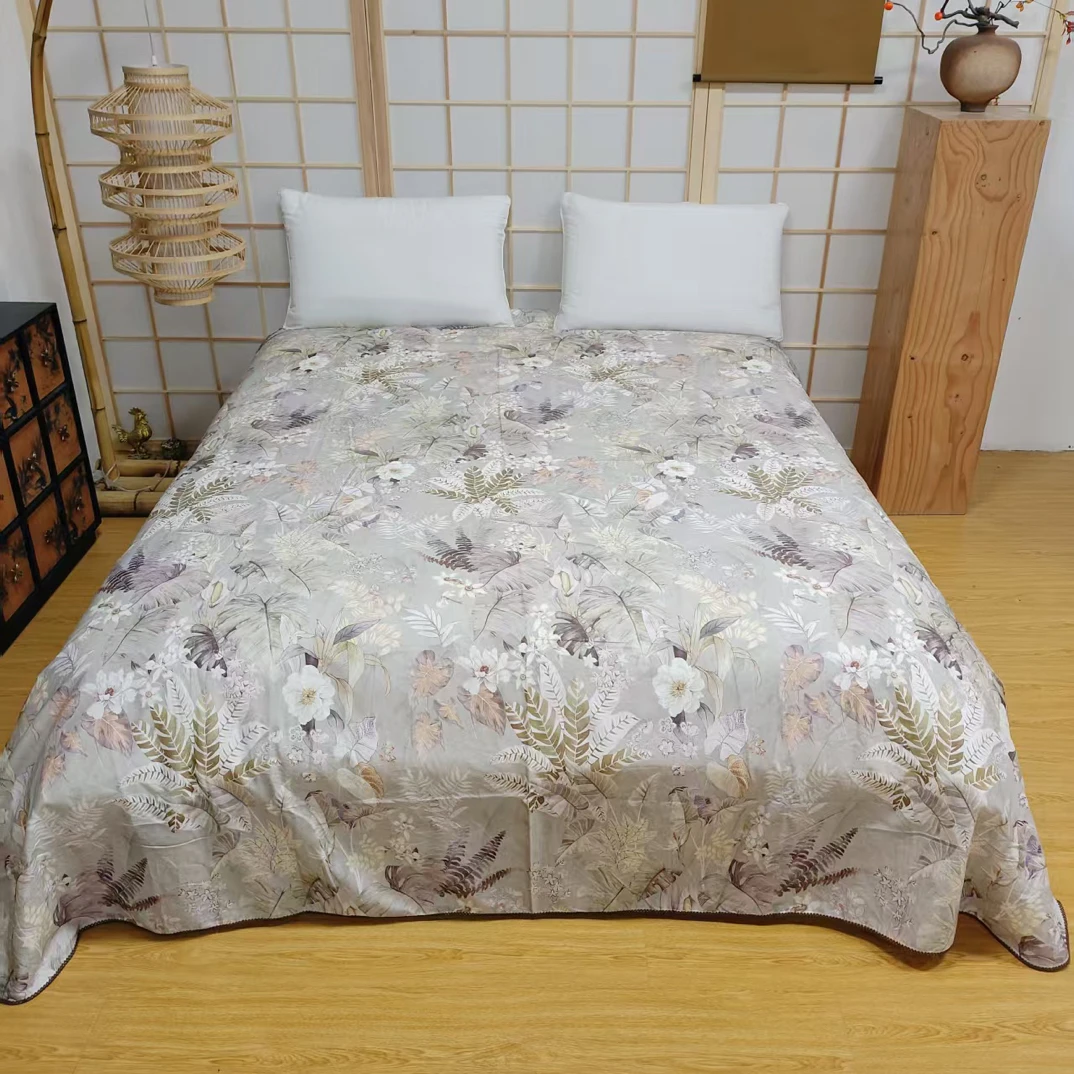 百支彩缎双人床单245*250微瑕～D537（暮云春树 紫）