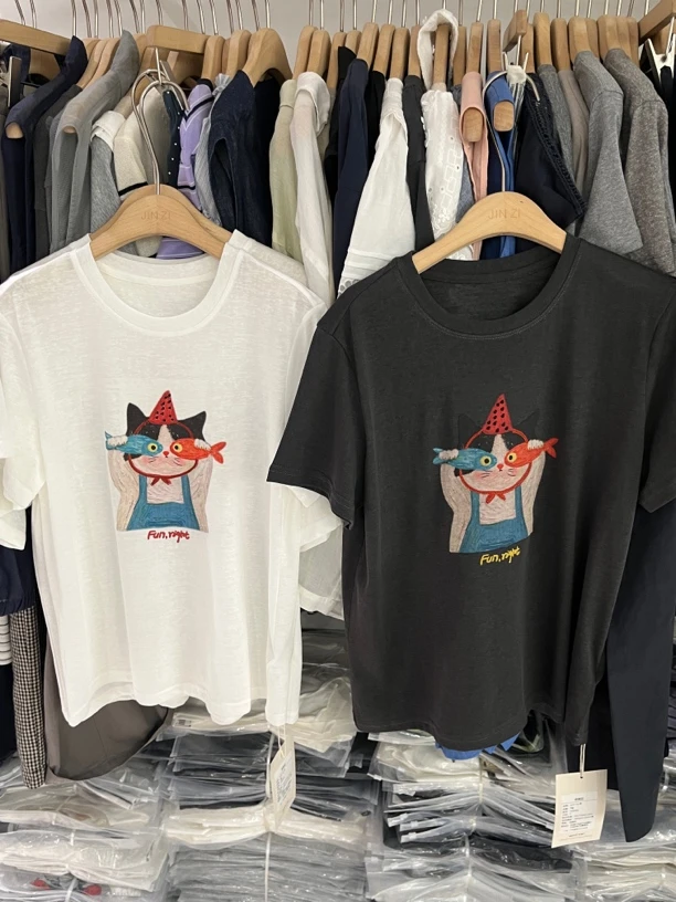 金子家夏款上新 猫咪t 衣长60左右 不支持7天无理由退换