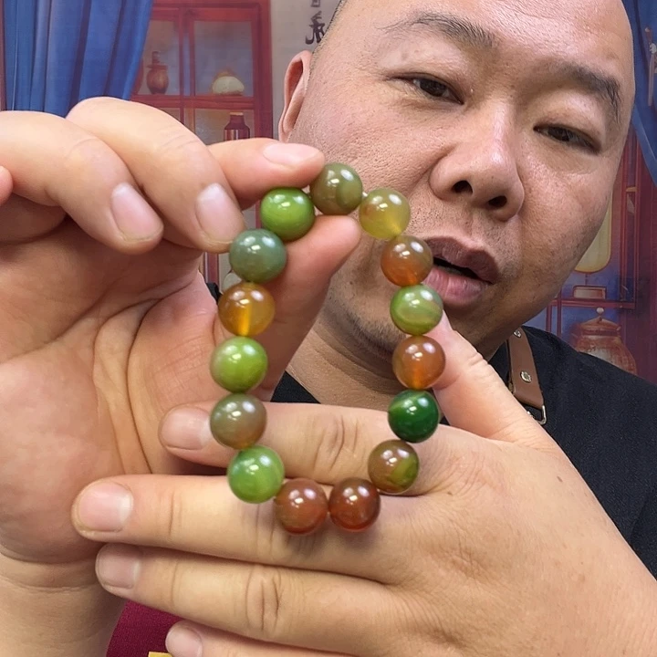 玛瑙/玉髓手串未镶嵌盐源玛瑙多宝