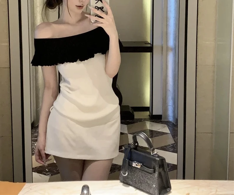 【海南简爱】赫本风黑色高级感气质小众独特连衣裙女 87650