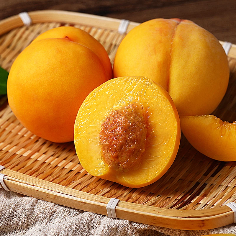 【顺丰包邮】湖北枣阳黄金蜜桃黄桃4.5斤装新鲜水果产地直发TY