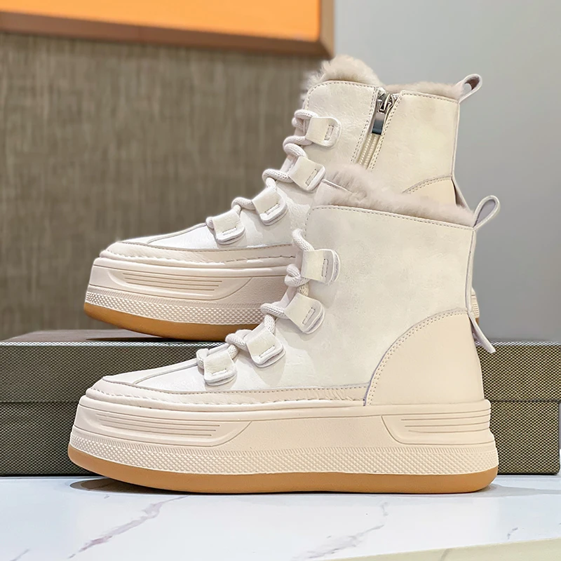 网红雪地靴女2025加绒加厚棉鞋韩版百搭短筒靴子厚底防滑保暖棉靴