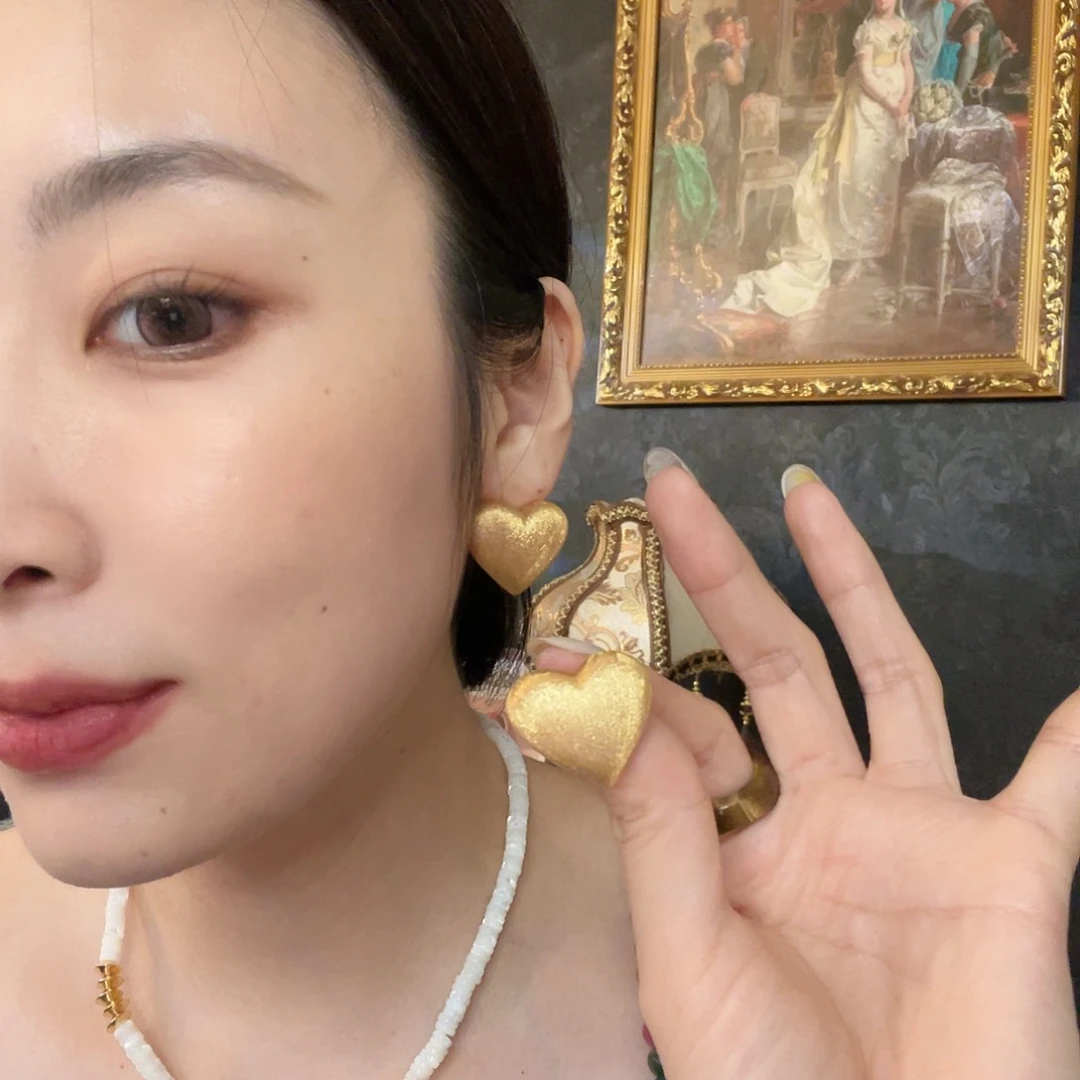 铜合金珐琅925银耳饰c*h