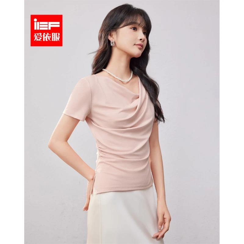 IEF/爱依服2025夏季新款独特漂亮小衫时尚高级感上衣温婉大方衣服
