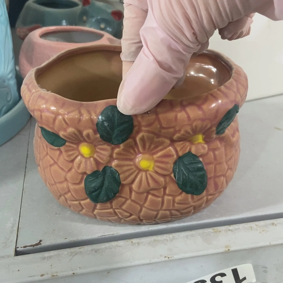 红陶高温陶瓷花盆