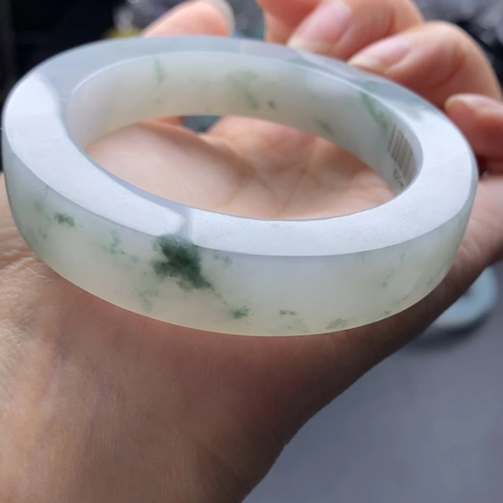 定制翡翠未镶嵌冰胶飘花54-57圈
