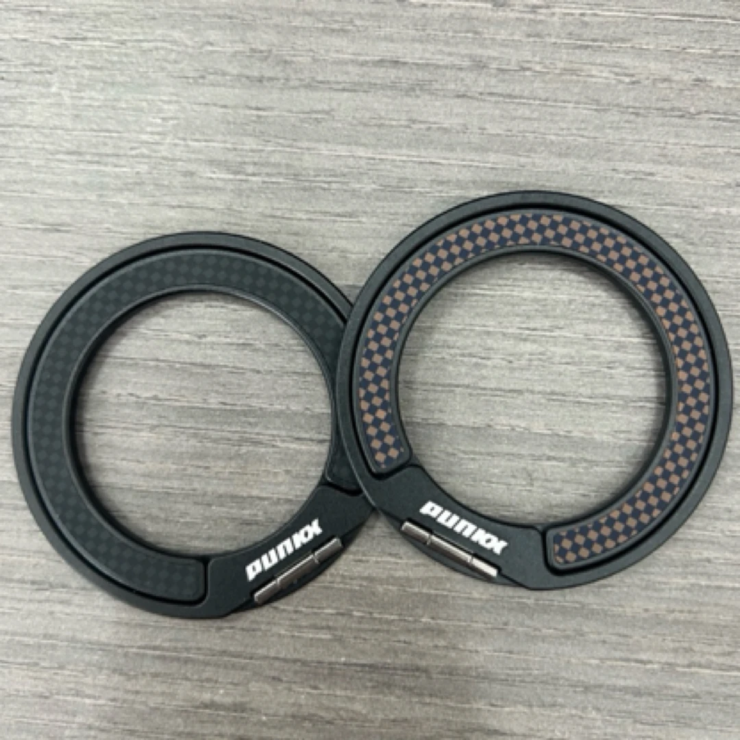 朋克猩碳纤维纹理磁吸指环扣多功能磁力横竖屏可调节桌面懒人神器