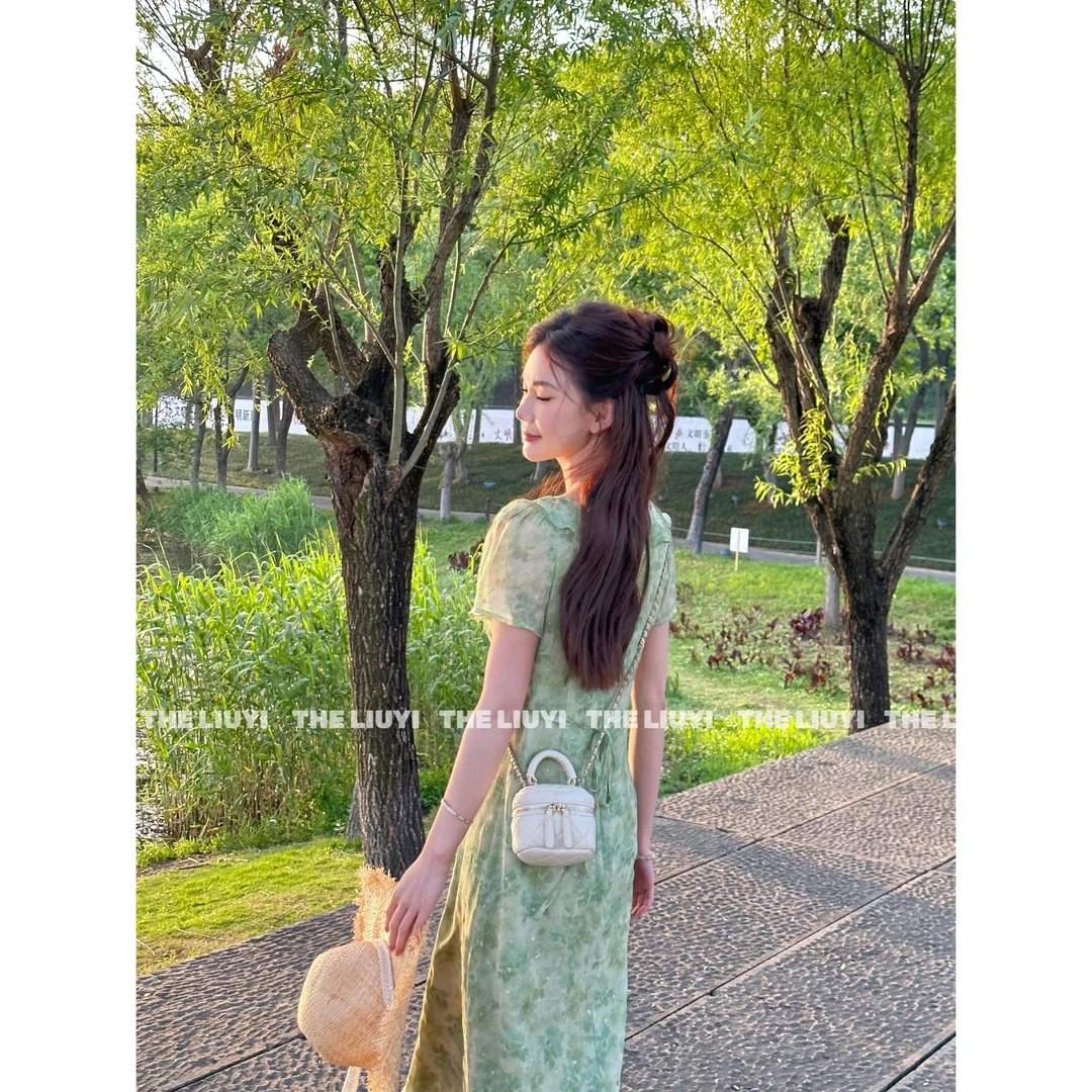 【LIUYI】绿野仙踪～夏季韩系温柔风碎花连衣裙54272