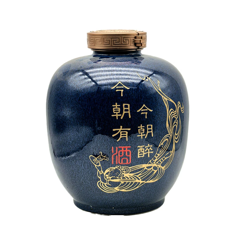 店外店纯粮酒 蓝色原酒圆坛 优级浓香型白酒52度5L*1
