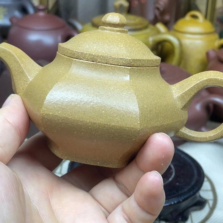茶壶紫砂紫砂壶黄金段六方潘壶130cc