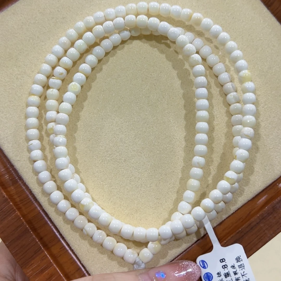 蜜蜡手链未镶嵌南*4.5m漆白