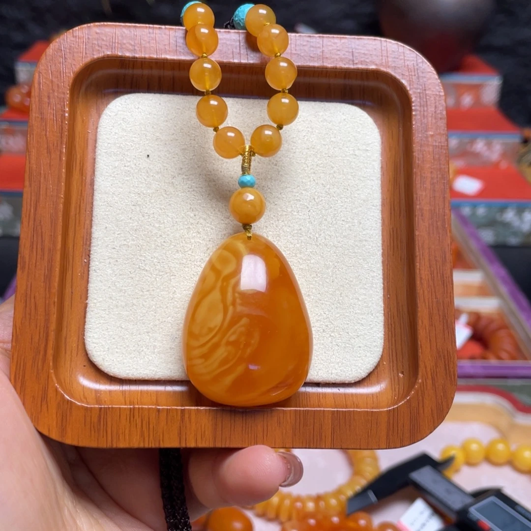 未镶嵌颈饰蜜蜡项链