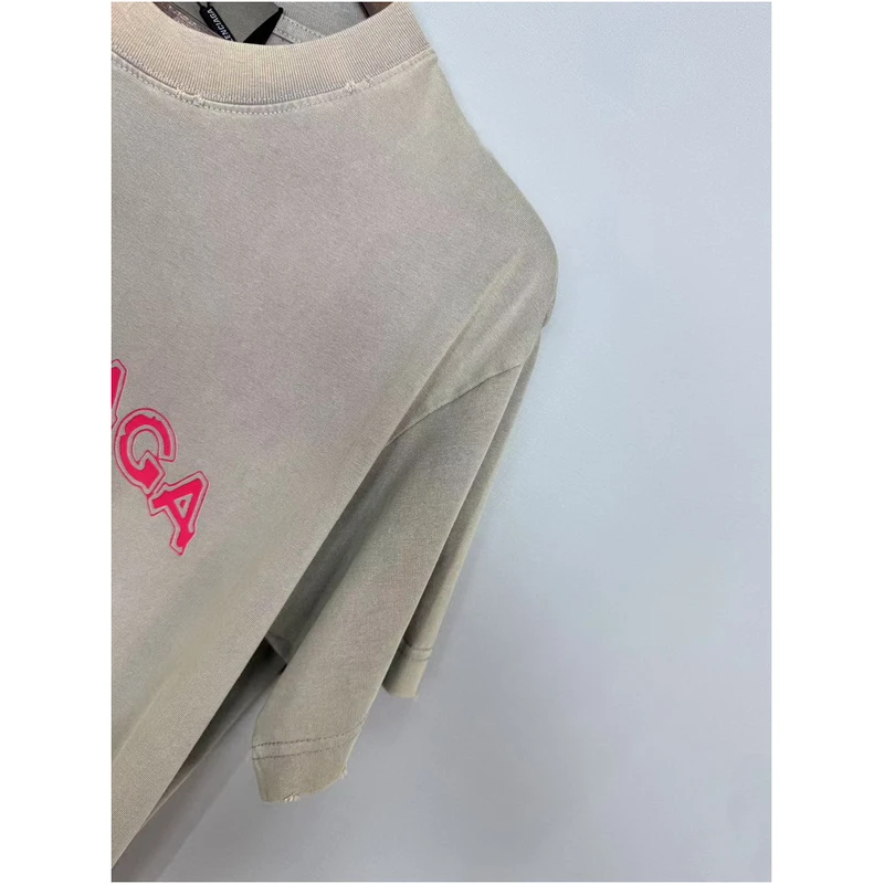 短袖百搭红宽松工艺5905
