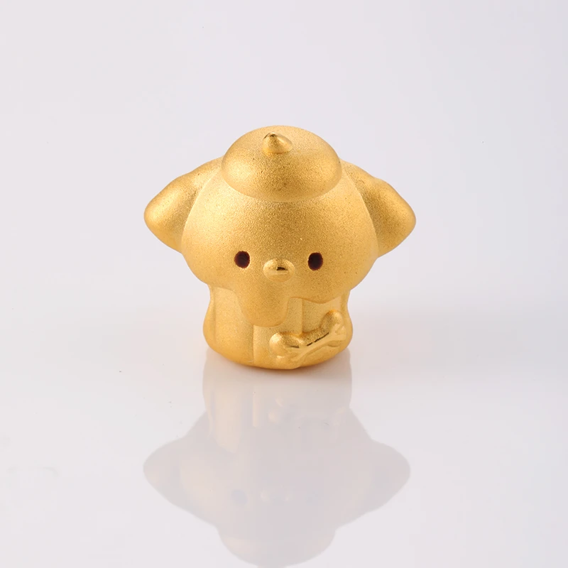 足金999修狗蛋糕杯烤漆3D硬金手串