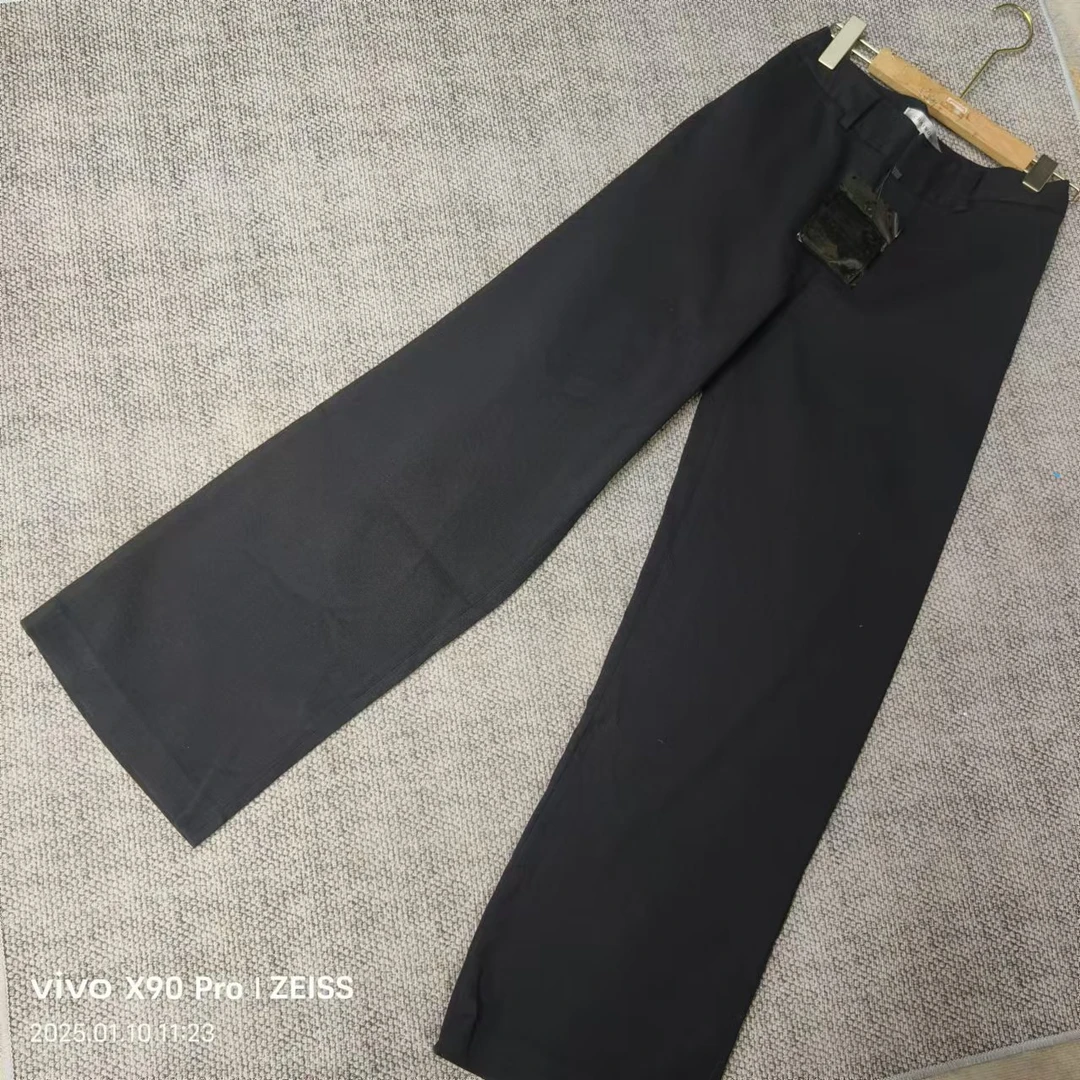 唯琳剪标 8仓A4-7-3075款 黑色直筒西裤