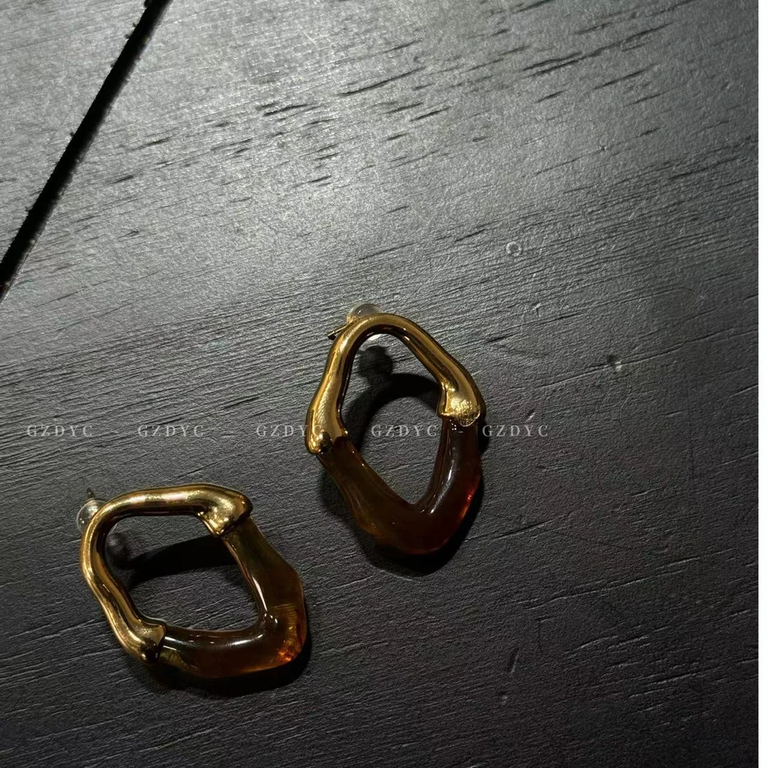 铜合金耳饰 【鸽子的衣橱】气质小众时尚简约百搭个性潮耳饰200125