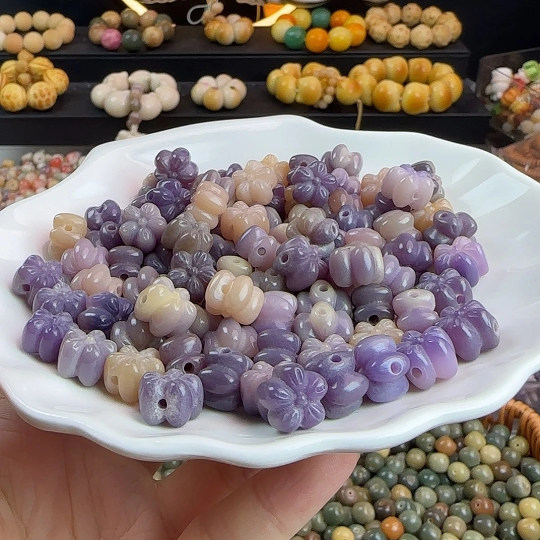 手串菩提根/象牙果卡12紫色五瓣花20卡牌➕10备珠