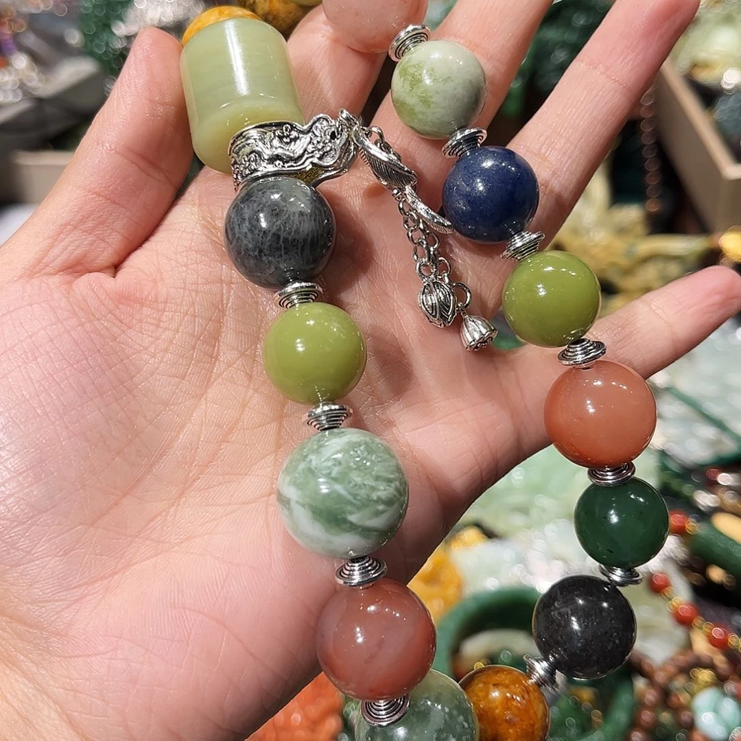 未镶嵌岫玉毛衣链