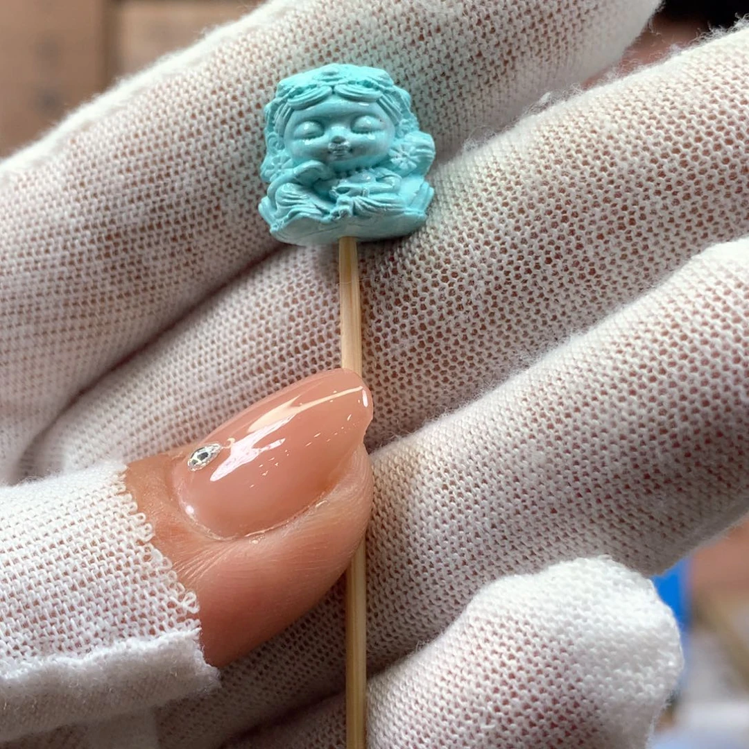 绿松石未镶嵌挂件