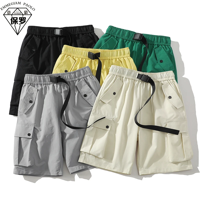 夏季男女同款百搭薄款宽松运动休闲裤潮流速干冰爽薄款五分裤