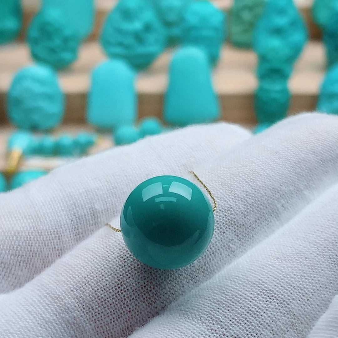 绿松石未镶嵌圆珠