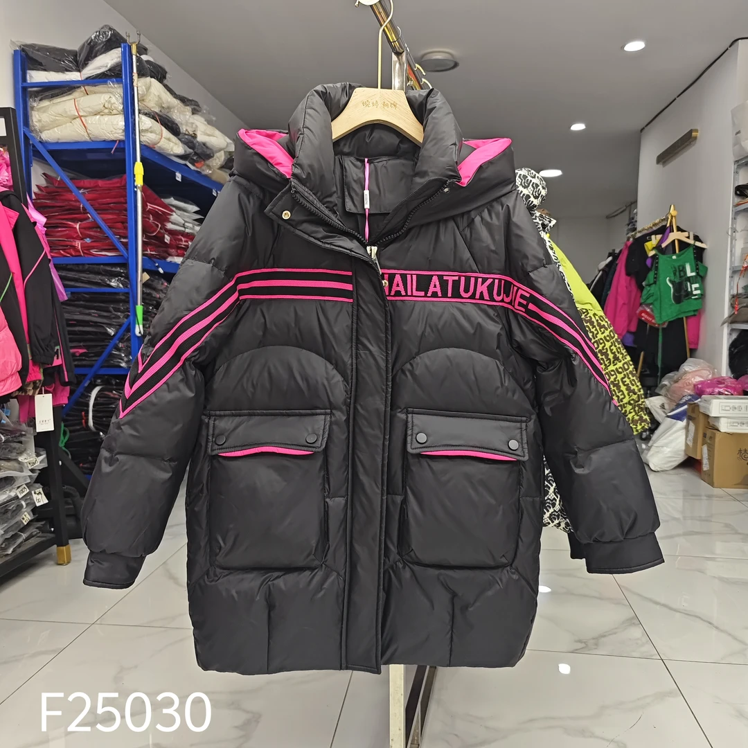 【婉婷服饰】保暖羽绒服冬季中长女装时尚休闲百搭连帽显瘦外套