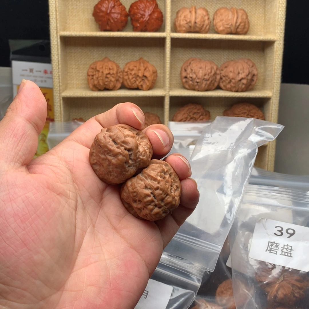 文玩核桃把件37尺全品无修蛤蟆头