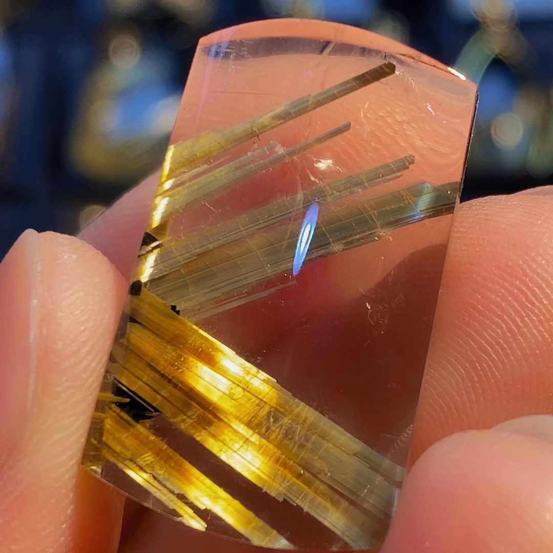 未镶嵌颈饰水晶天然钛晶无事牌吊坠